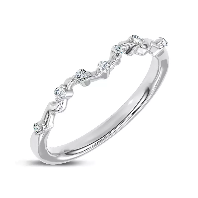 14K White Gold Vionne Winding Band