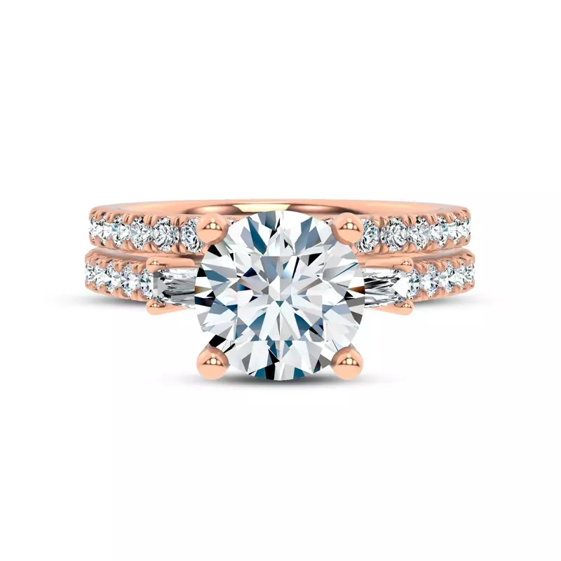 14K Rose Gold Brenda Classic Pavé Band