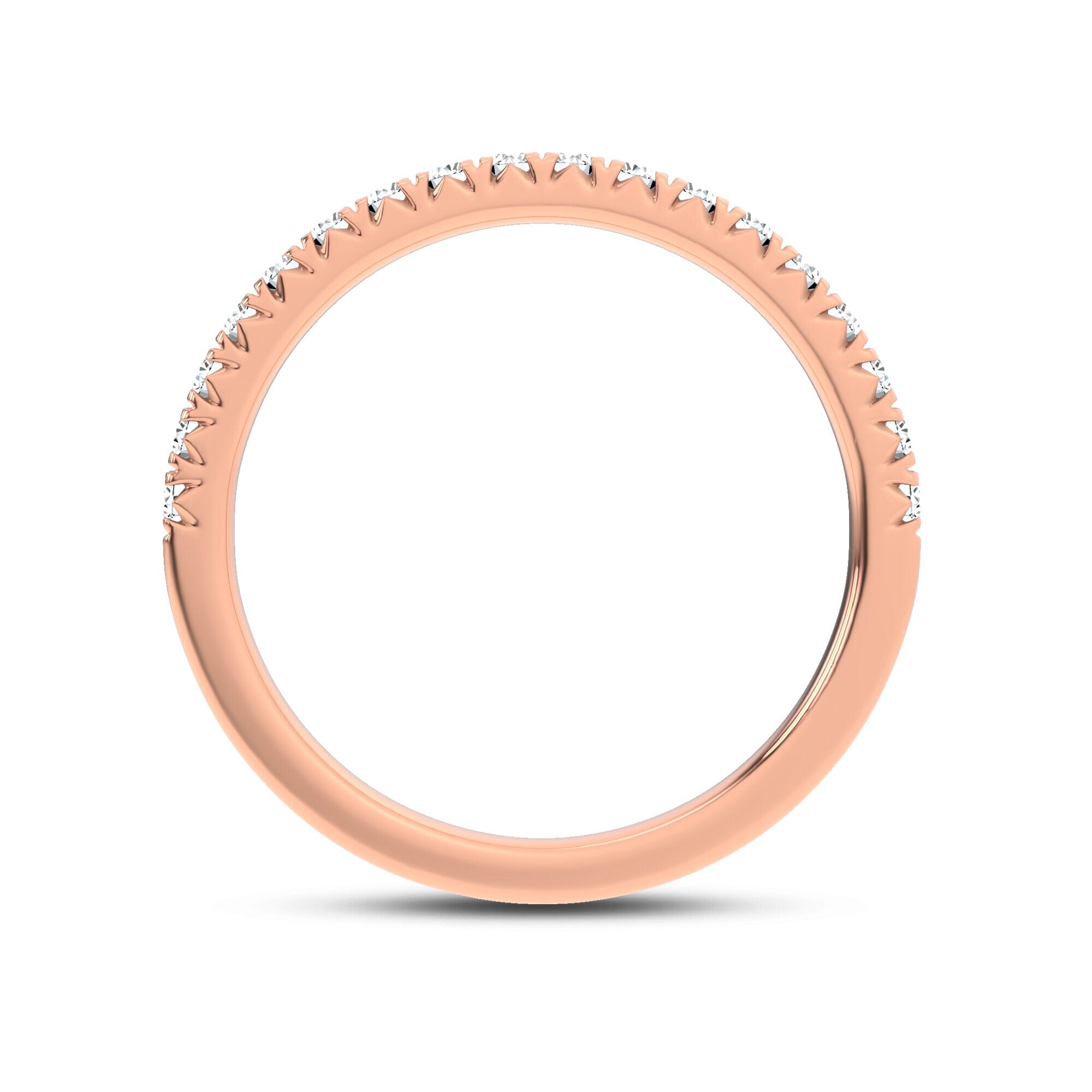 14K Rose Gold Brenda Classic Pavé Band