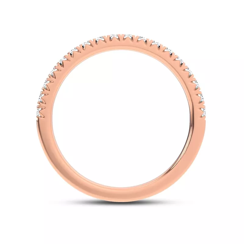 18K Rose Gold Brenda Classic Pavé Band