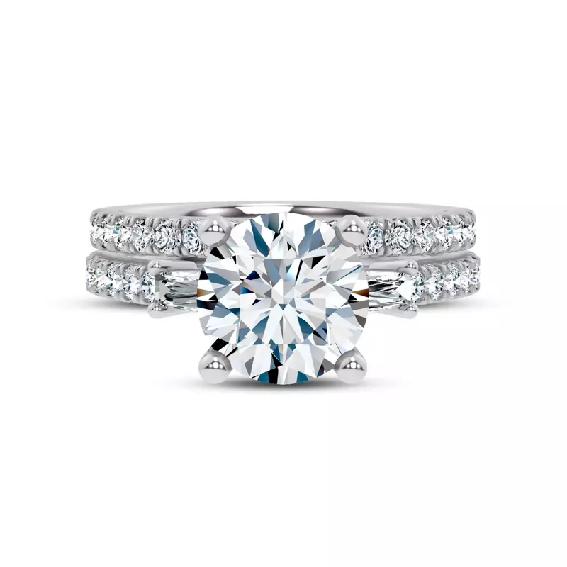 18K White Gold Brenda Classic Pavé Band