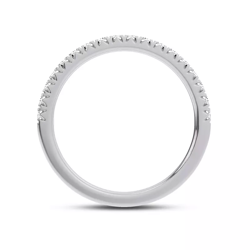 18K White Gold Brenda Classic Pavé Band