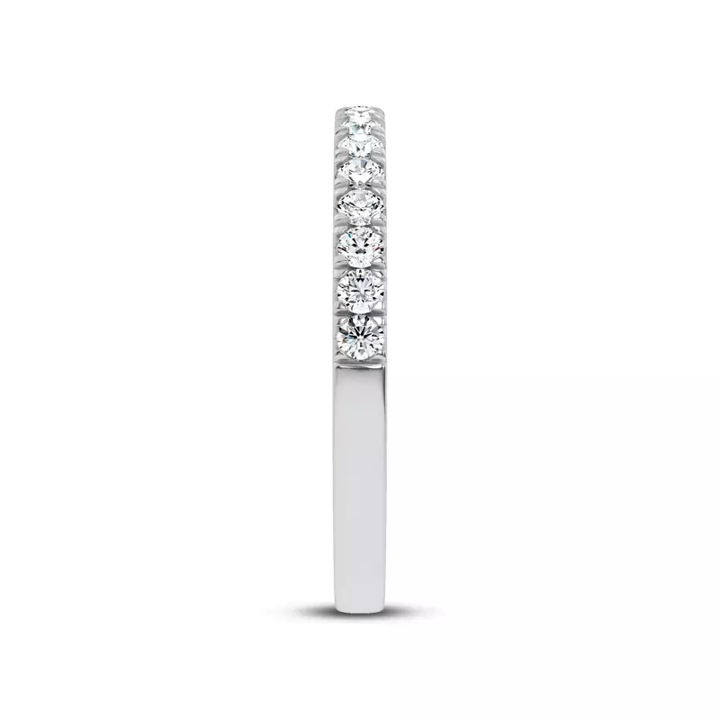 18K White Gold Brenda Classic Pavé Band