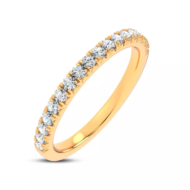 18K Yellow Gold Brenda Classic Pavé Band