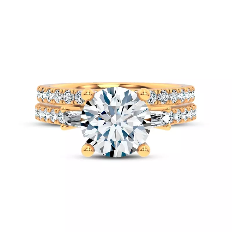 18K Yellow Gold Brenda Classic Pavé Band