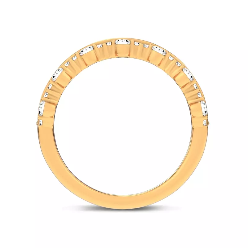 14K Yellow Gold Ouvre Rhythmic Open Lab Band