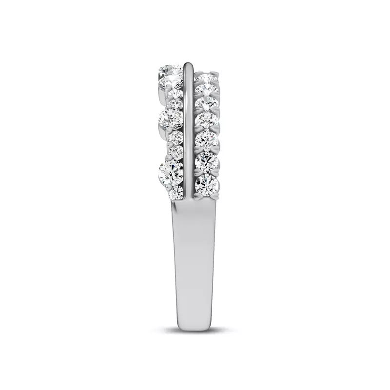 18K White Gold Ouvre Rhythmic Open Band