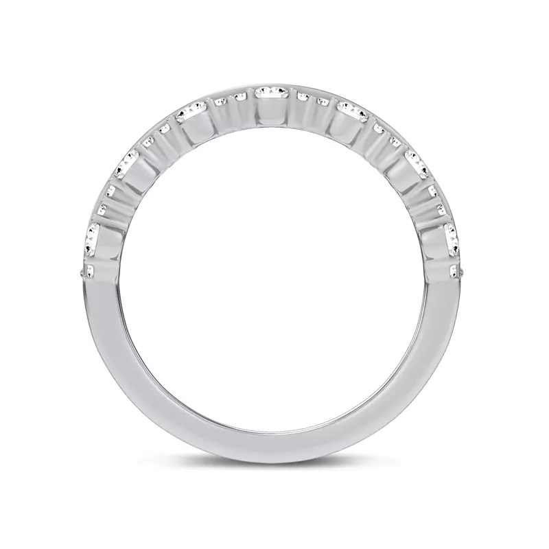 18K White Gold Ouvre Rhythmic Open Band