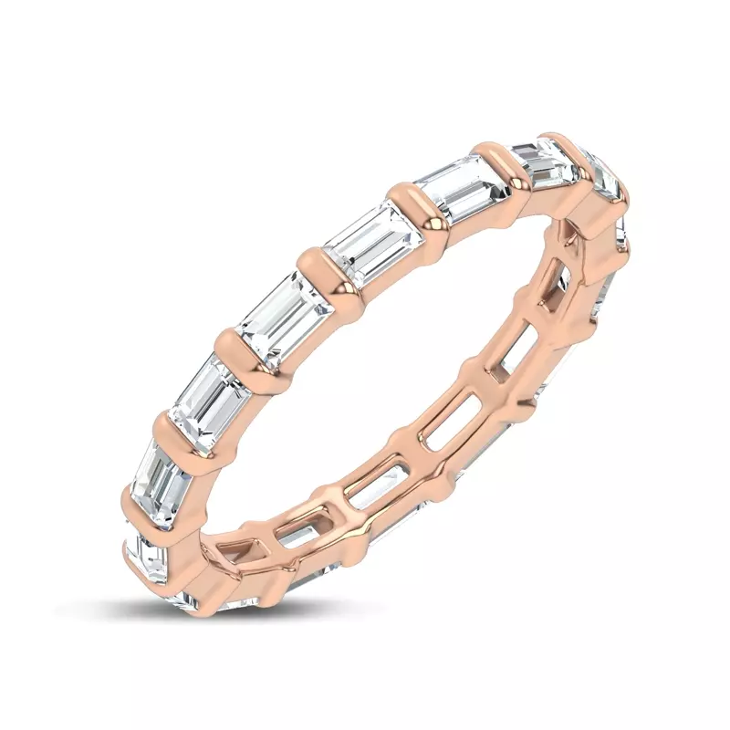 14K Rose Gold Baguette Lab Diamond Eternity Band (1.00 ct. tw.)
