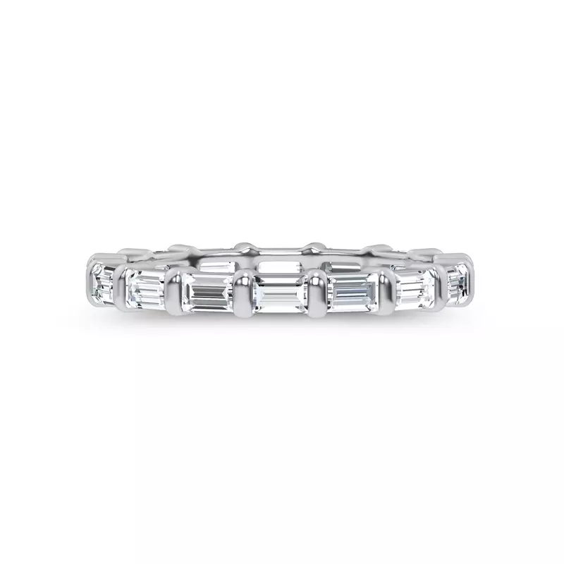 14K White Gold Baguette Diamond Eternity Band (1.00 ct. tw.)