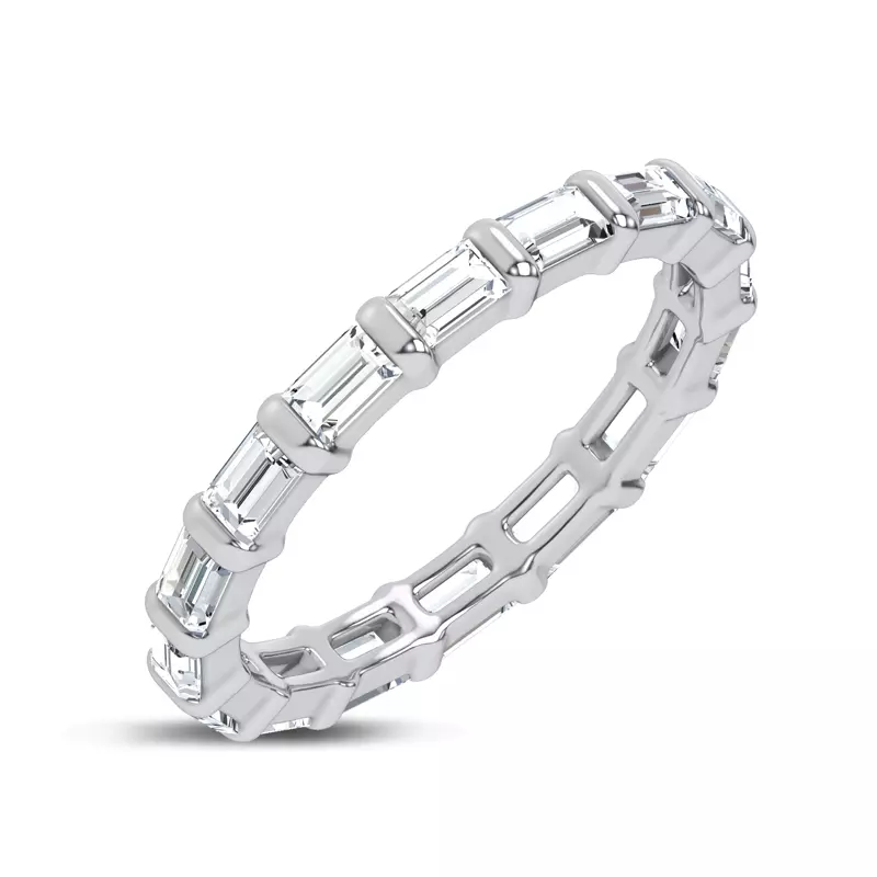 14K White Gold Baguette Diamond Eternity Band (1.00 ct. tw.)