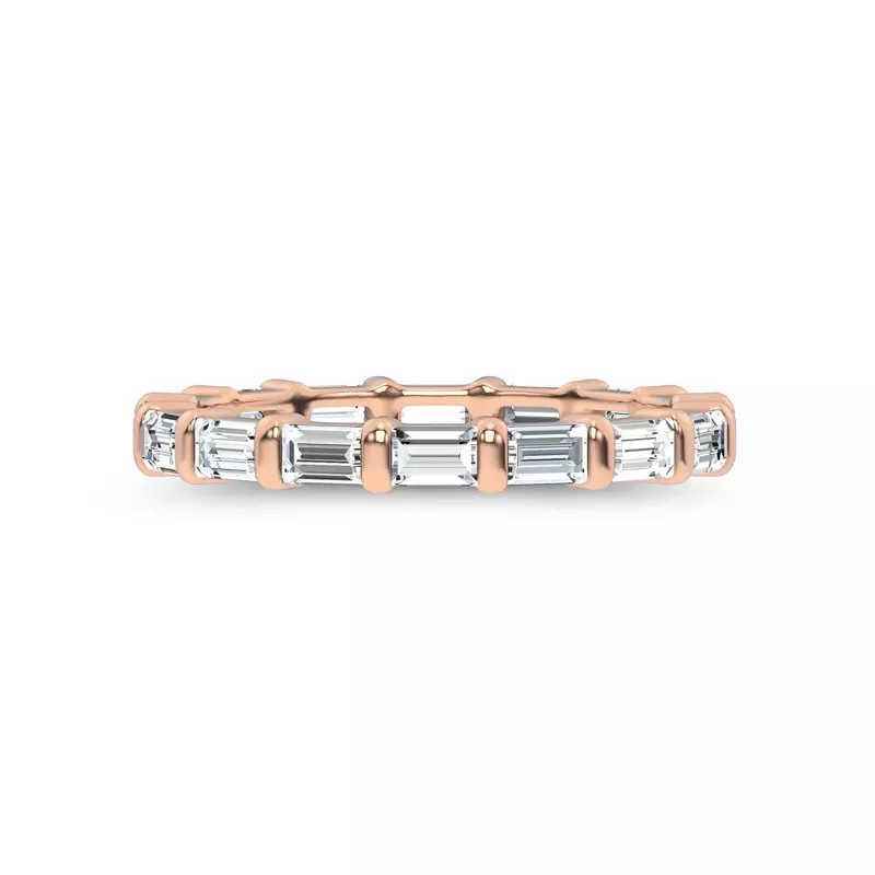 18K Rose Gold Baguette Diamond Eternity Band (1.00 ct. tw.)
