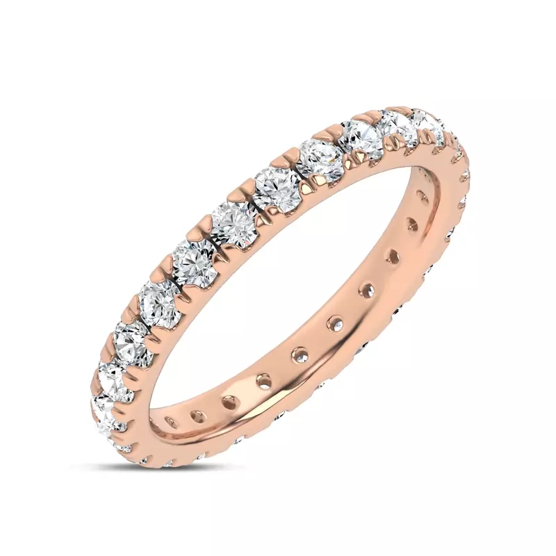 18K Rose Gold Everyday Pavé Eternity Lab Band (1.0 ct. tw.)