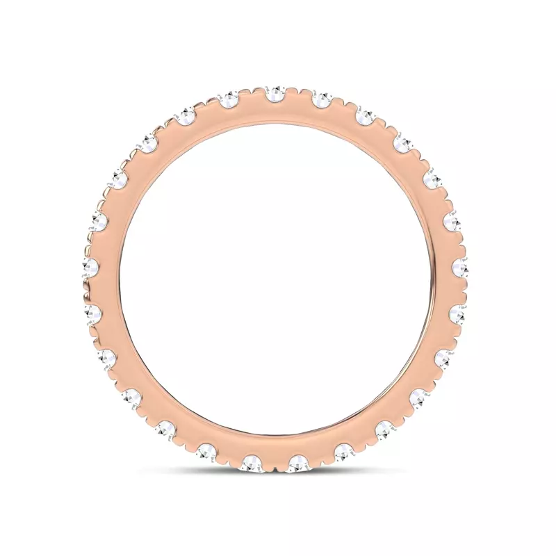 18K Rose Gold Everyday Pavé Eternity Lab Band (1.0 ct. tw.)