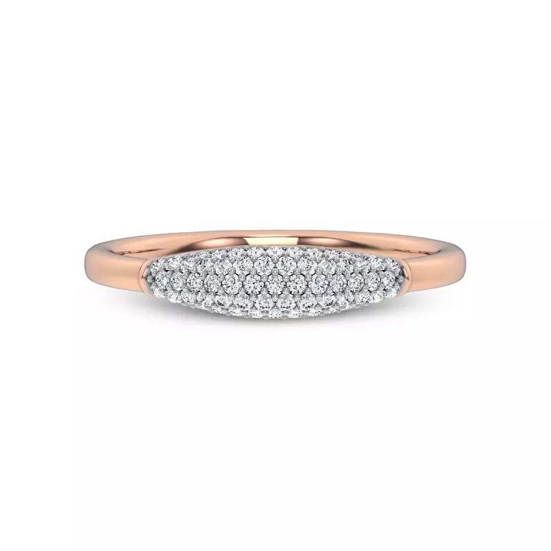 14K Rose Gold Mirage Pavé Dome Ring