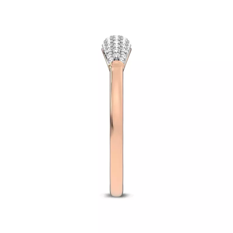 14K Rose Gold Mirage Pavé Dome Ring