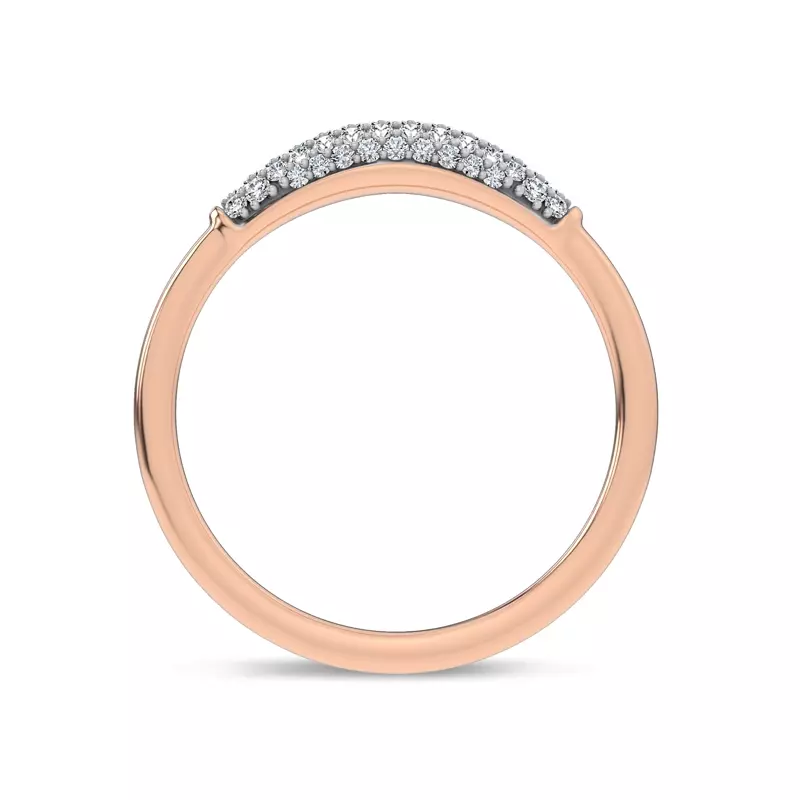 14K Rose Gold Mirage Pavé Dome Ring