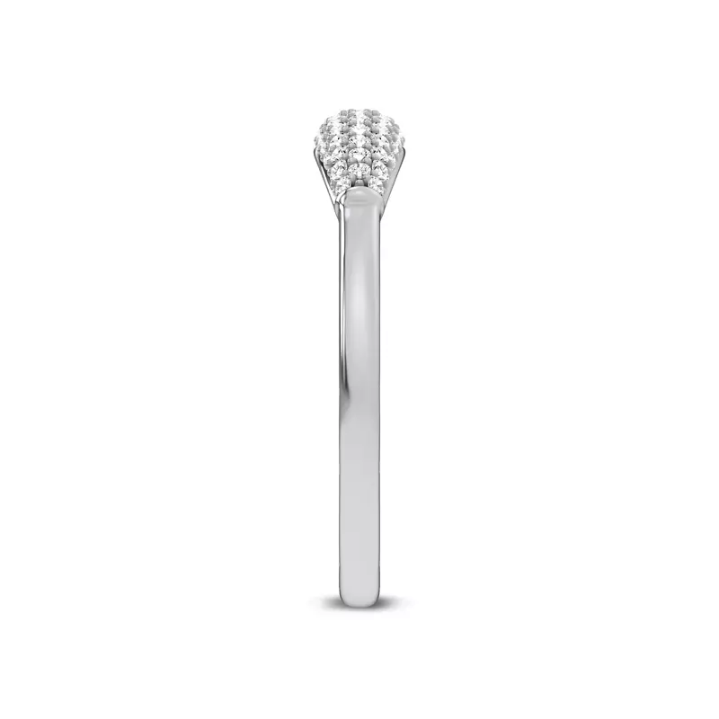 14K White Gold Mirage Lab Pavé Dome Ring
