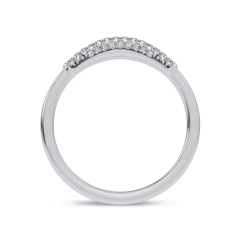 14K White Gold Mirage Lab Pavé Dome Ring