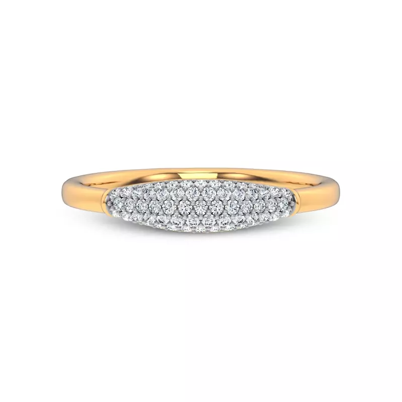14K Yellow Gold Mirage Pavé Dome Ring