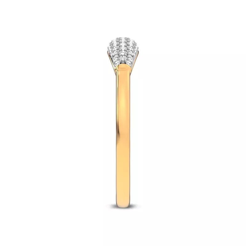14K Yellow Gold Mirage Pavé Dome Ring