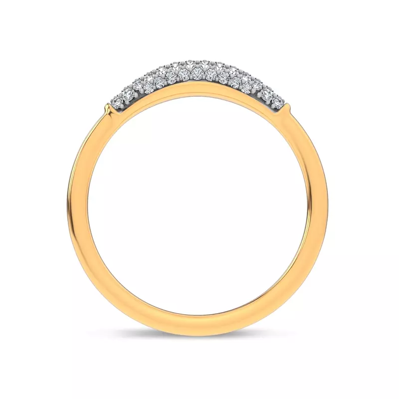 14K Yellow Gold Mirage Pavé Dome Ring