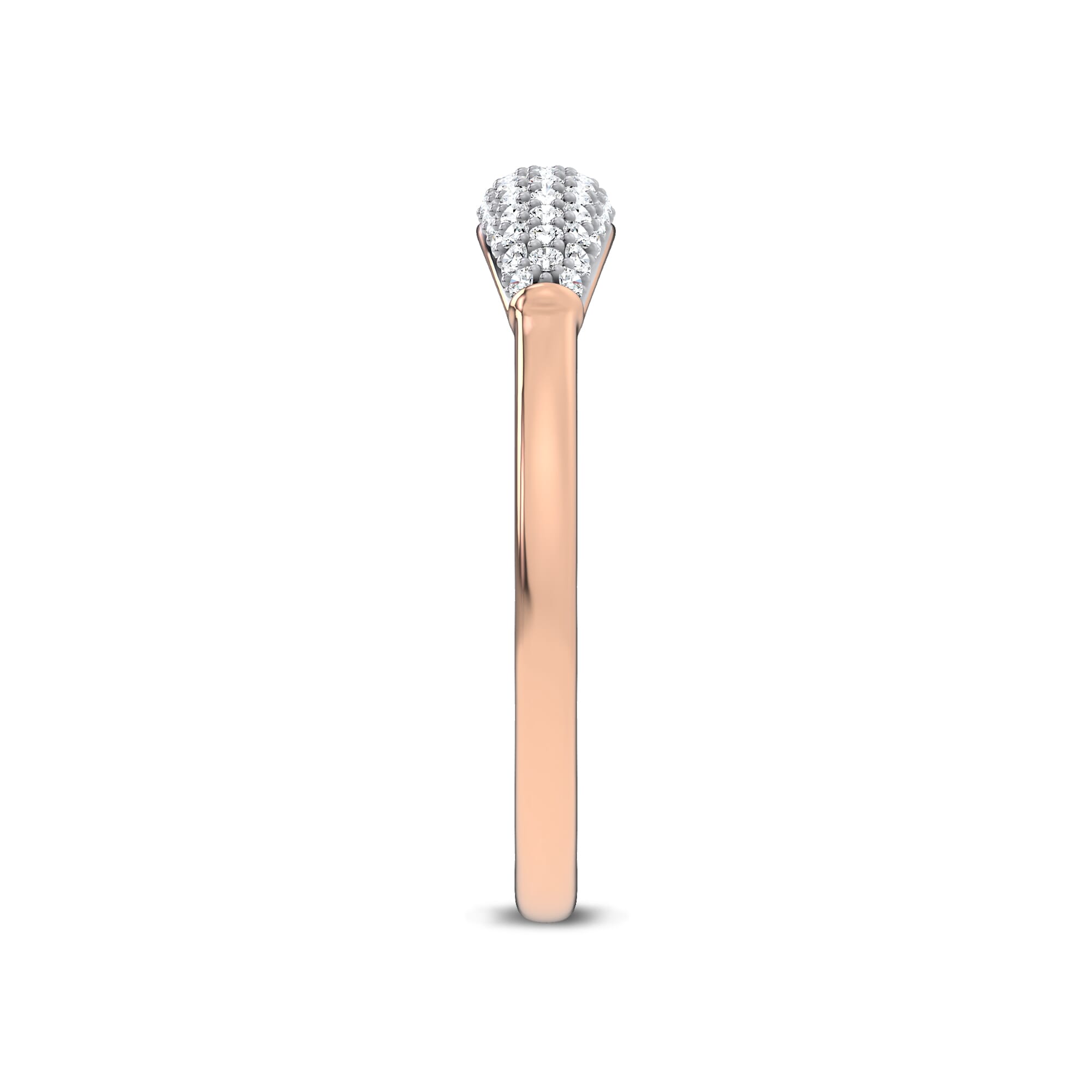 18K Rose Gold Mirage Lab Pavé Dome Ring