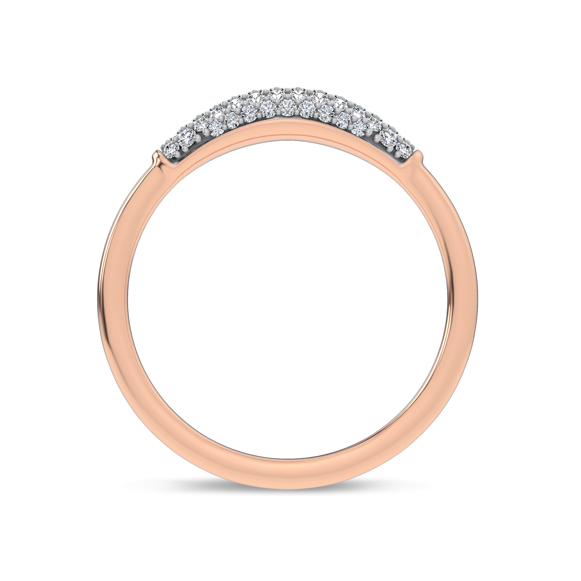 18K Rose Gold Mirage Lab Pavé Dome Ring