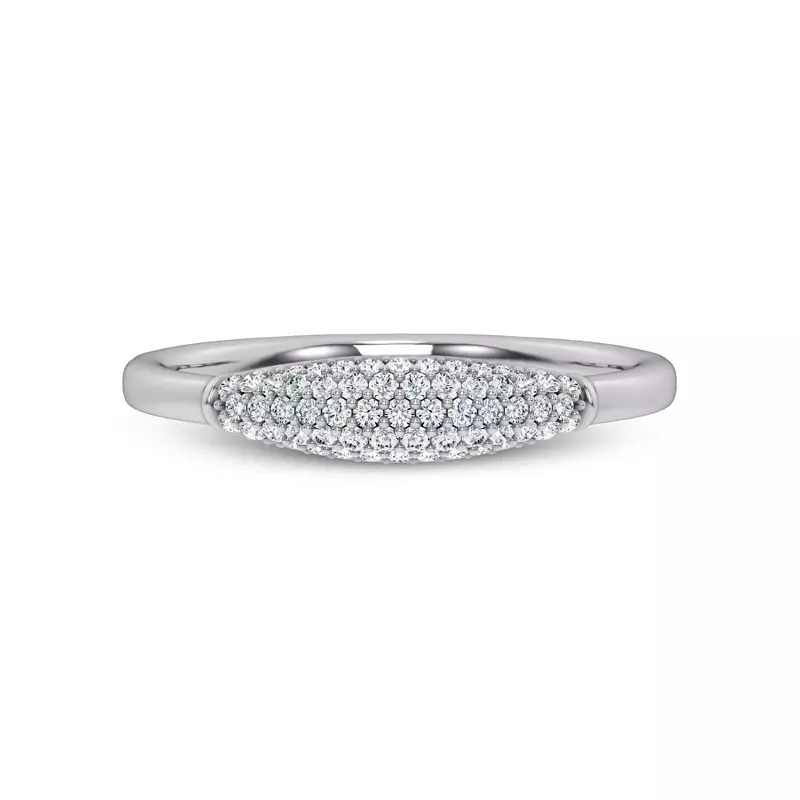 18K White Gold Mirage Pavé Dome Ring