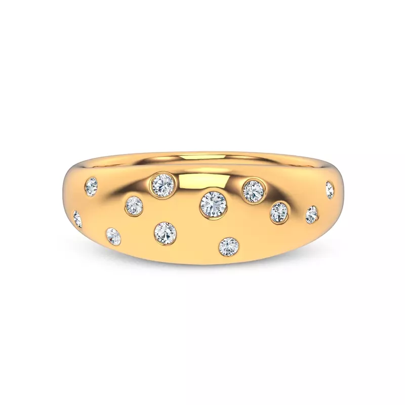 Lustra Wide Lab Diamond Band