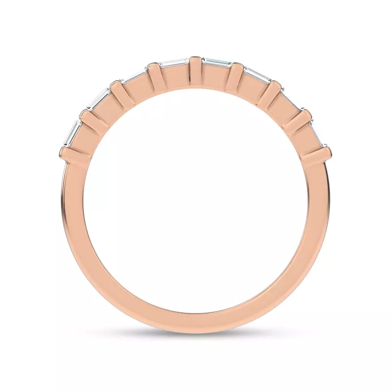 18K Rose Gold Baguette Diamond Half Band (.20 ct. tw.) 
