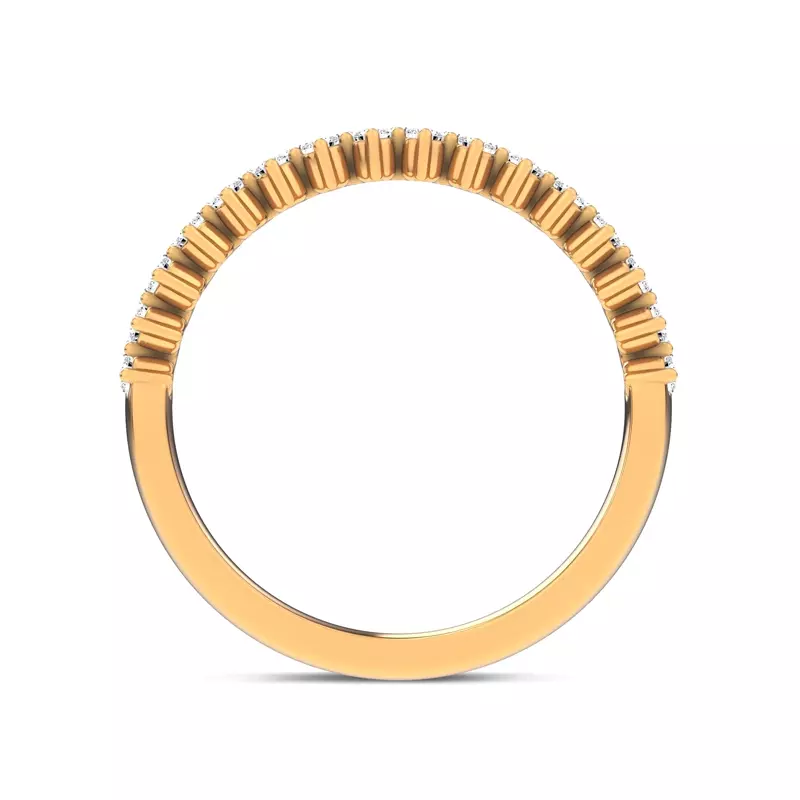 14K Yellow Gold Ouvre Staggered Open Band