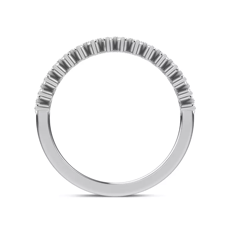 18K White Gold Ouvre Staggered Open Band