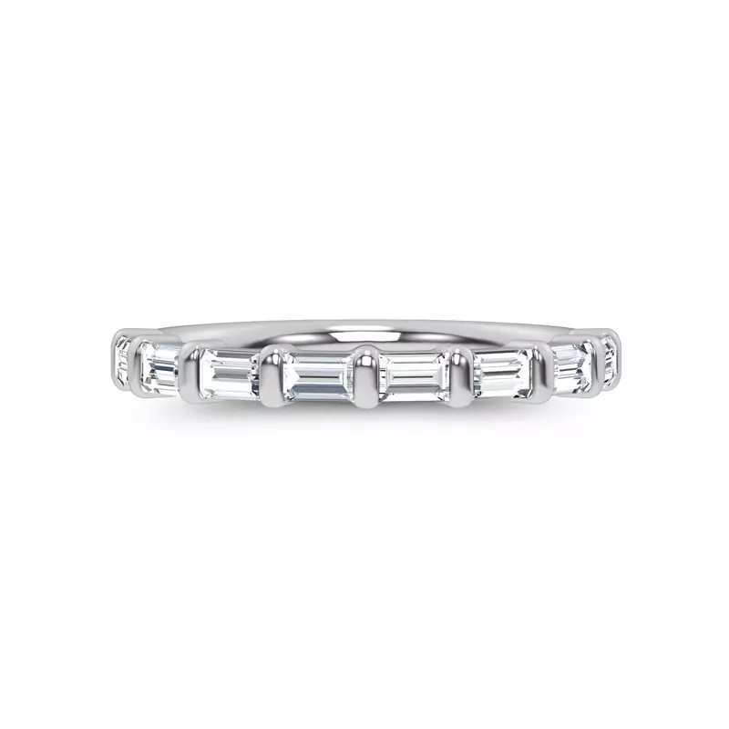 14K White Gold Baguette Lab Diamond Half Band (.50 ct. tw.) 