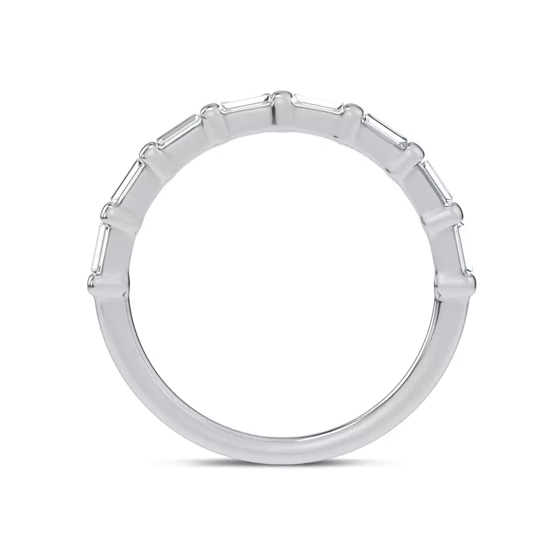 14K White Gold Baguette Lab Diamond Half Band (.50 ct. tw.) 