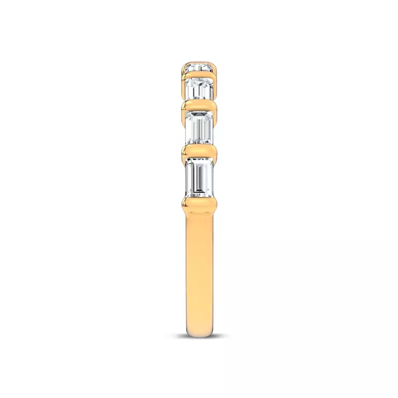 14K Yellow Gold Baguette Diamond Half Band (.50 ct. tw.) 