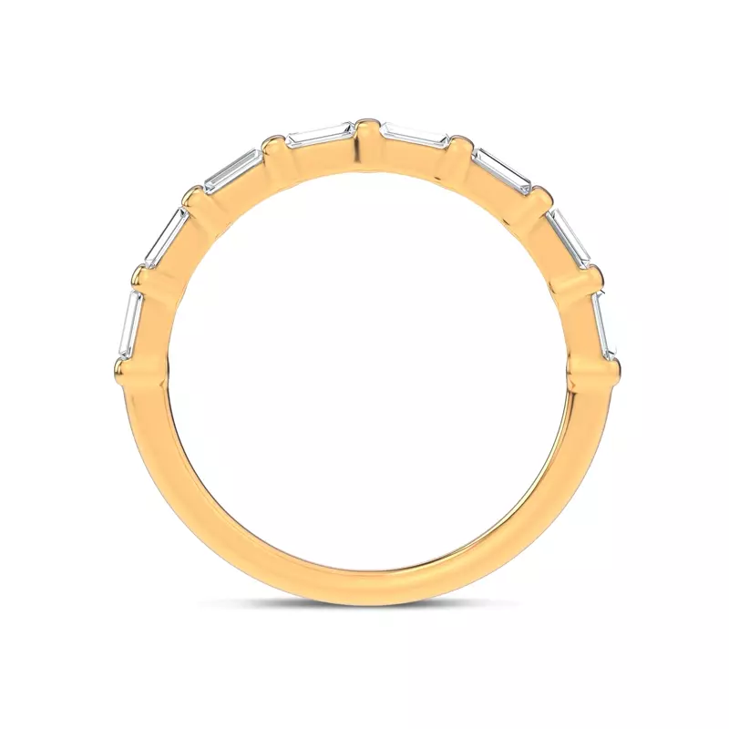 14K Yellow Gold Baguette Diamond Half Band (.50 ct. tw.) 