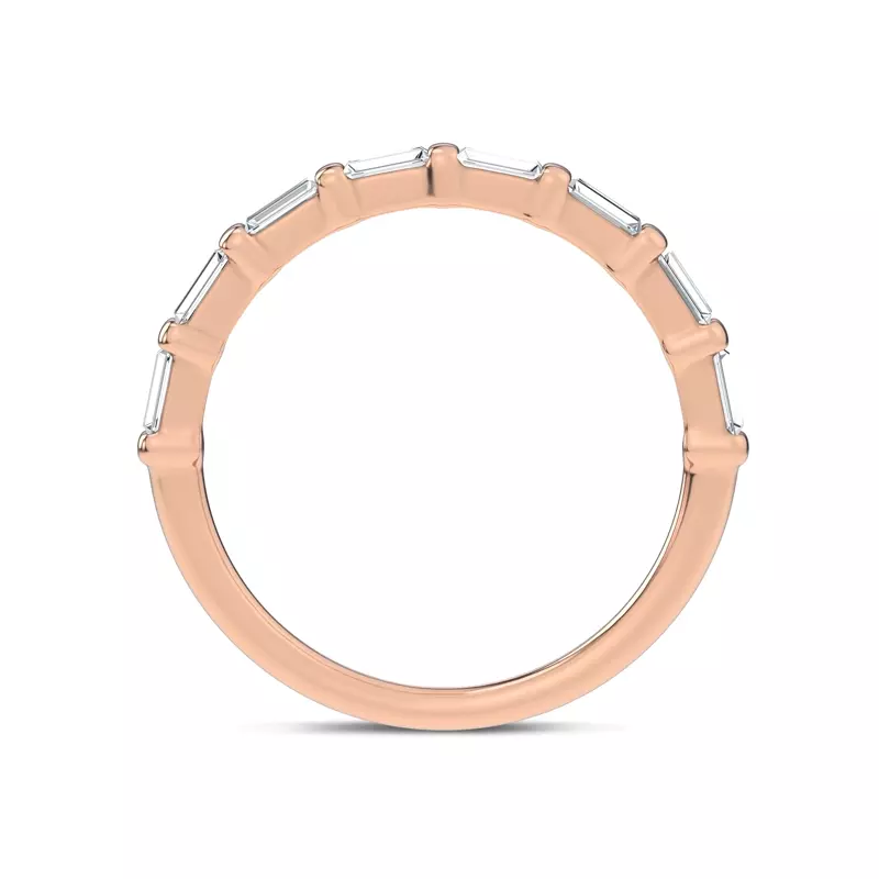 18K Rose Gold Baguette Lab Diamond Half Band (.50 ct. tw.) 