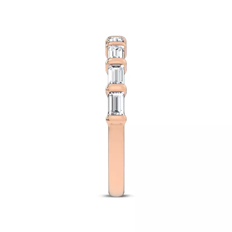 18K Rose Gold Baguette Diamond Half Band (.50 ct. tw.) 