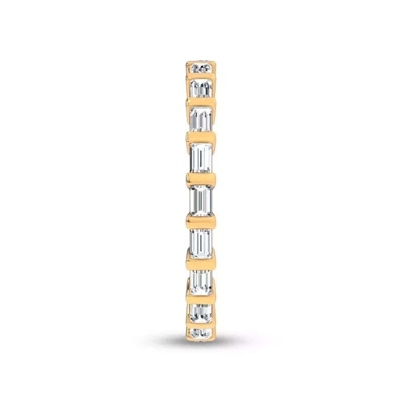 14K Yellow Gold Baguette Lab Diamond Eternity Band