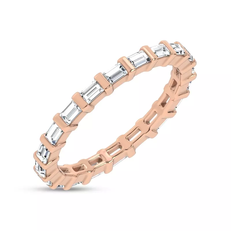 18K Rose Gold Baguette Lab Diamond Eternity Band (.50 ct. tw.)
