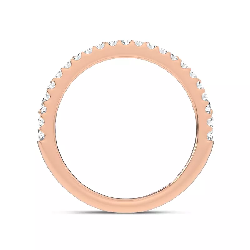 18K Rose Gold Ouvre Marquise Wrap Pavé Band