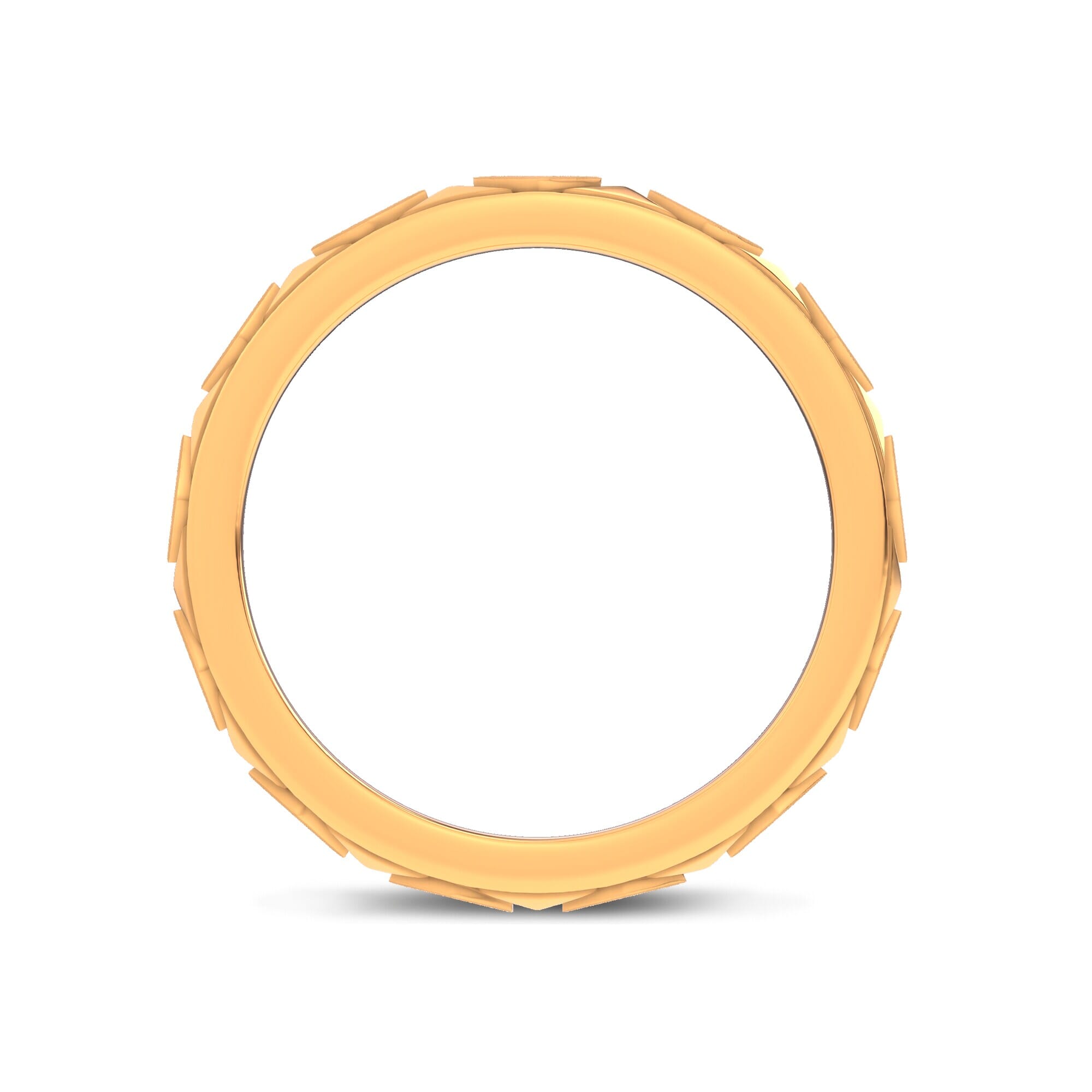 18K Yellow Gold Textured Argyle Band