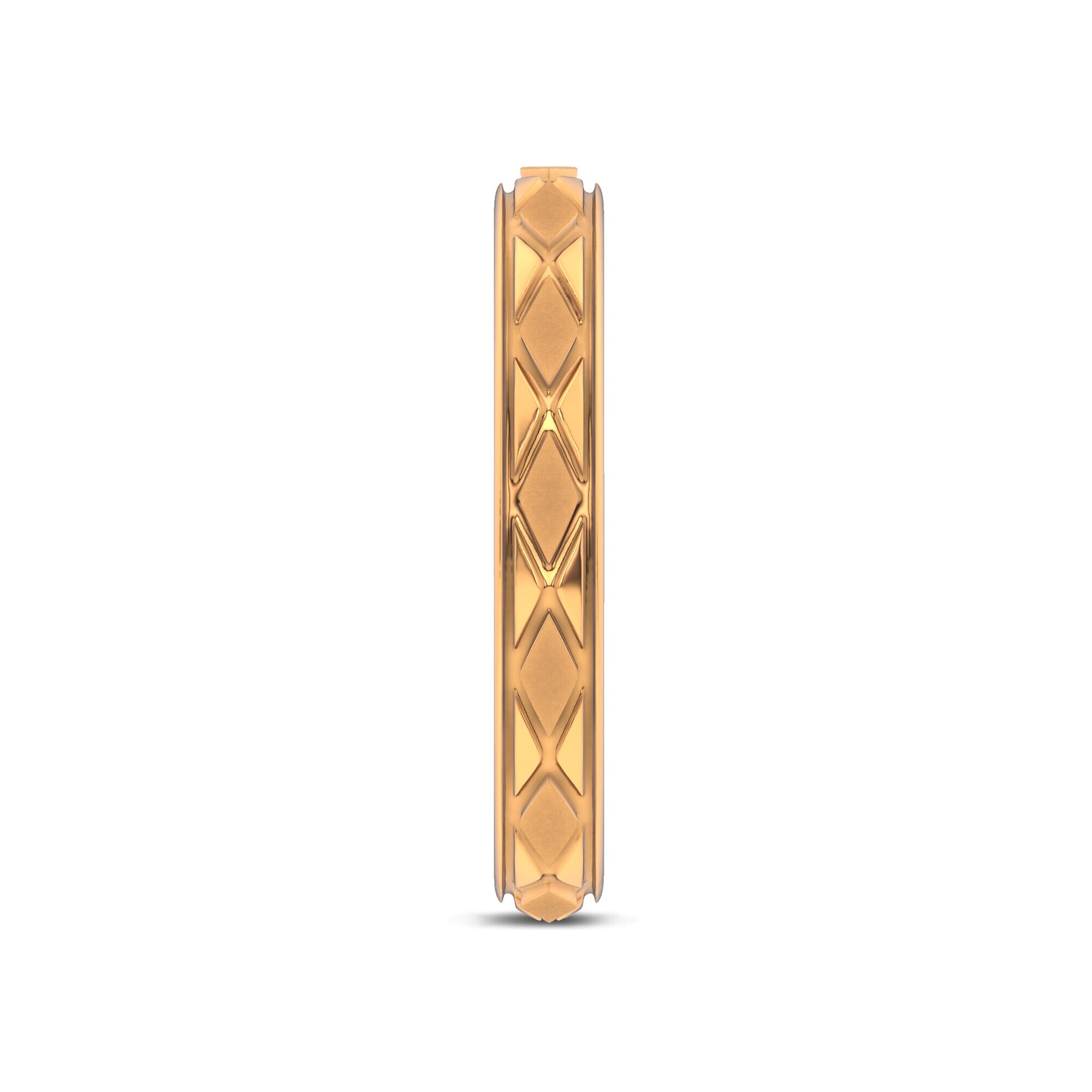 18K Yellow Gold Textured Argyle Band