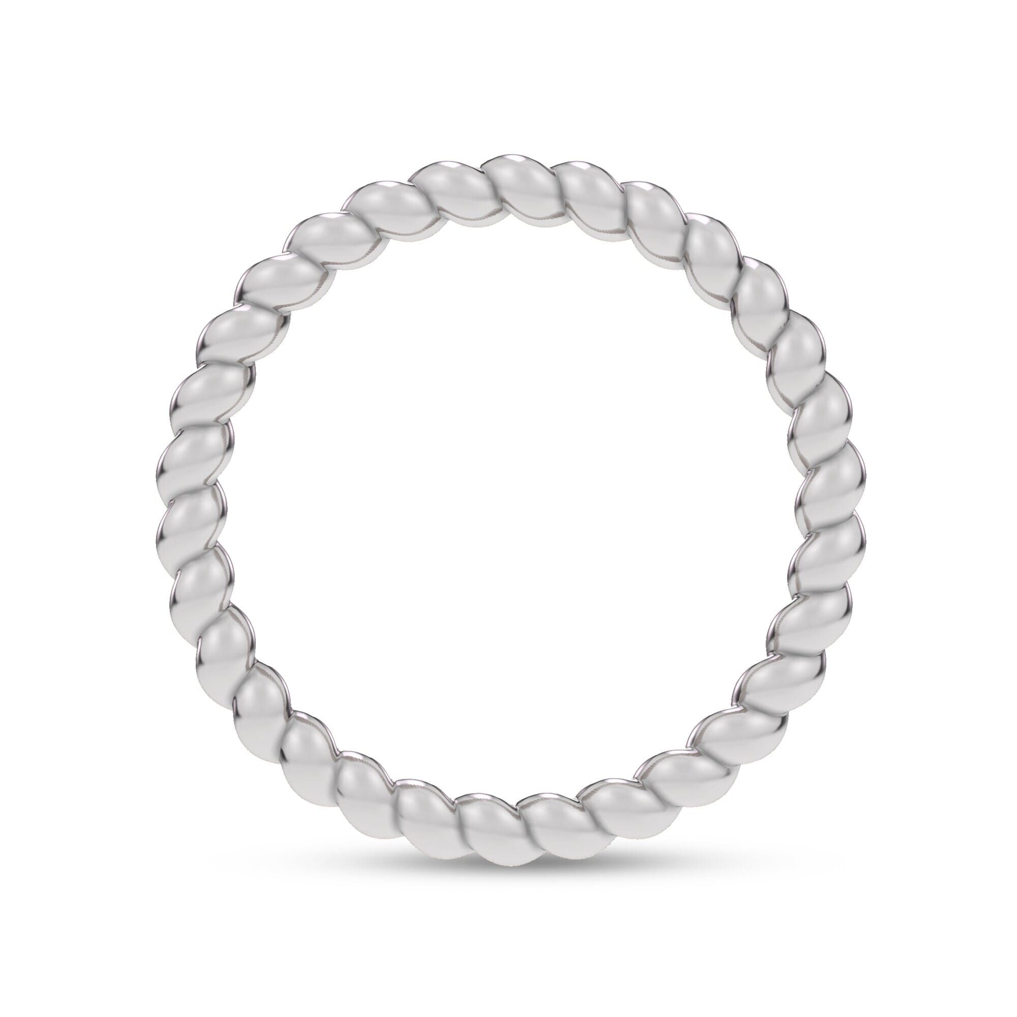 Platinum Twisted Spiral Band