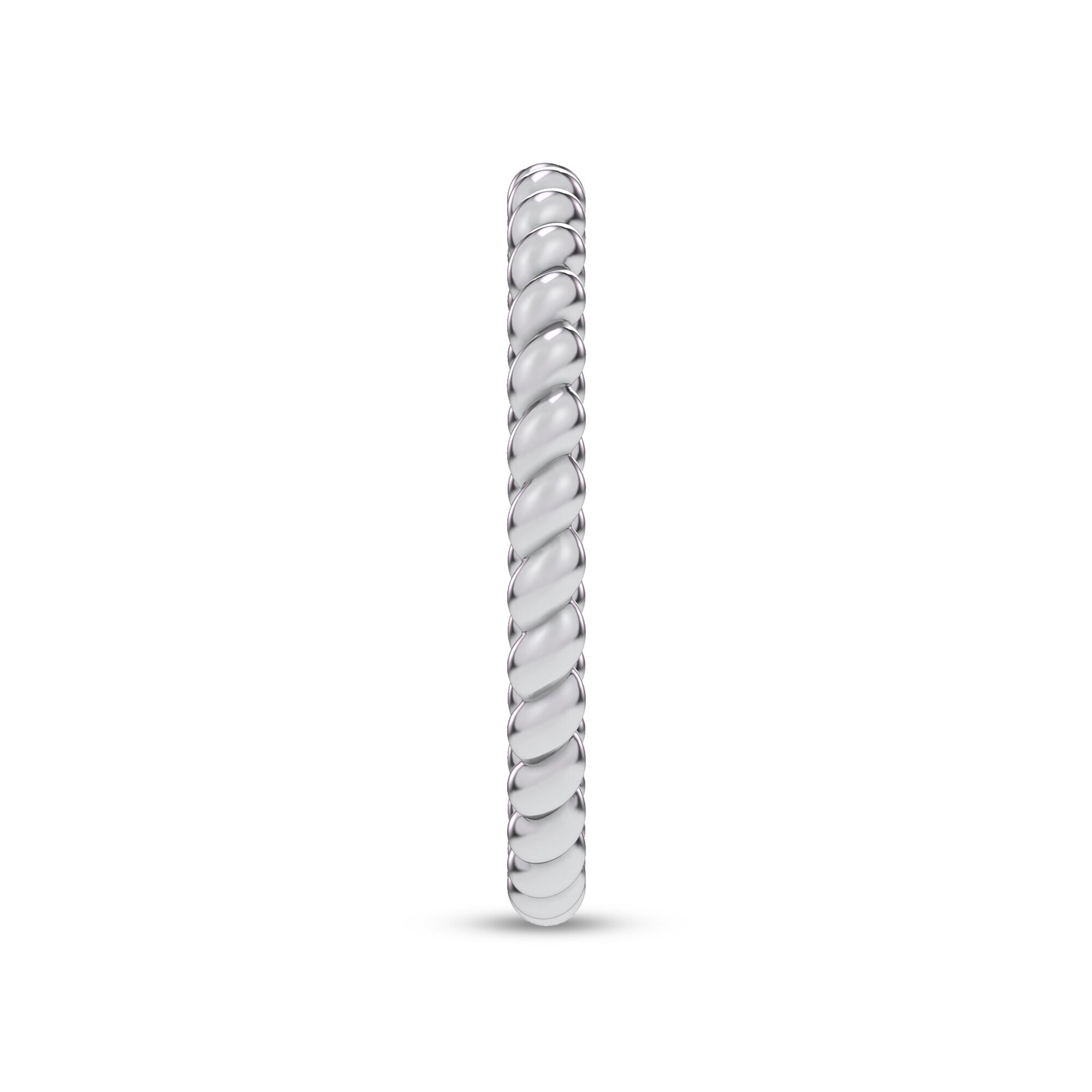Platinum Twisted Spiral Band