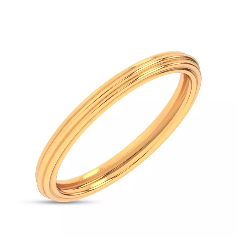 18K Yellow Gold Skyline Band