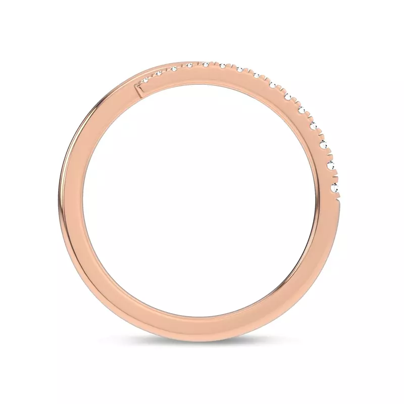 14K Rose Gold Whisper Wrap Lab Pavé Ring