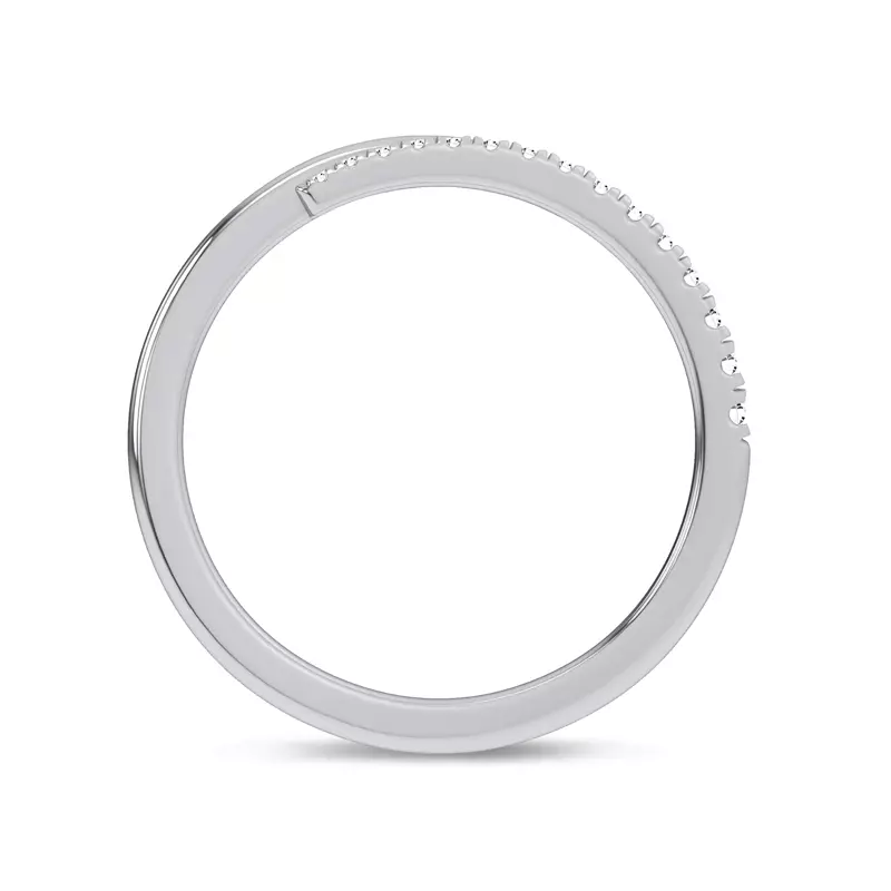 Platinum Whisper Wrap Pavé Ring