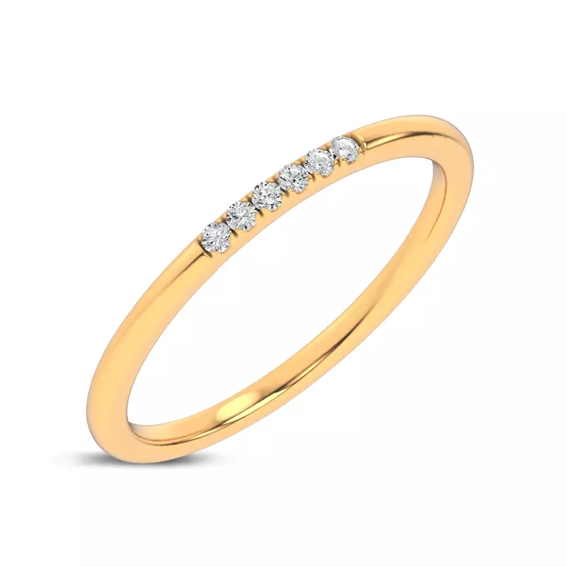14K Yellow Gold Petite Glow Lab Band